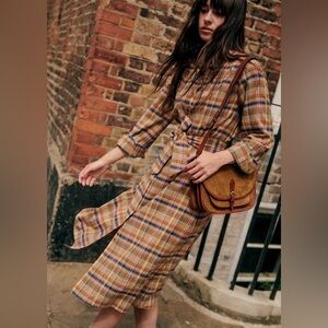Sezane Plaid Alix Dress Size FR38/US6